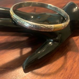 Brighton  Venezia Two Tone Bangle Bracelet Silver